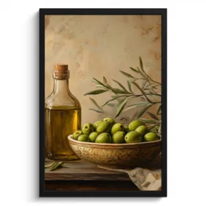 Cuadros enmarcados - Aceitunas - Naturaleza muerta - Vintage