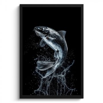 Cuadros enmarcados - Peces - Koi - Negro - Agua