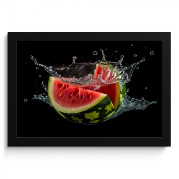 Cuadros enmarcados - Sandía - Negra - Agua - Fruta - Melón