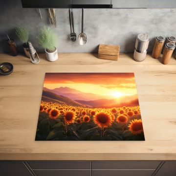 Protector de inducción - Girasoles - Atardecer - Paisaje