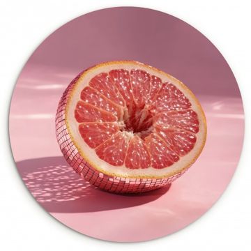 Cuadro redondo - Pomelo - Rosa - Disco - Brillante