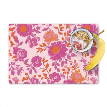 Salvamanteles - Estampado floral - Rosa - Naranja - Flores
