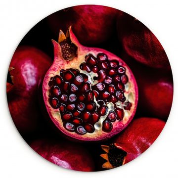 Cuadro redondo - Granada - Roja - Fruta