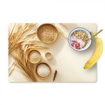 Salvamanteles - Cereales - Madera - Cuenco - Beige