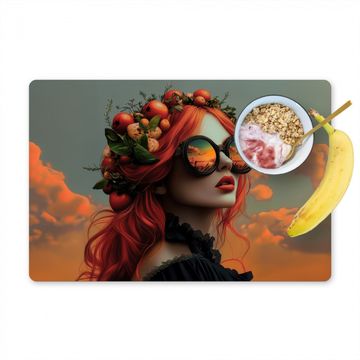 Salvamanteles - Mujer - Corona - Tomate - Albahaca - Gafas de sol