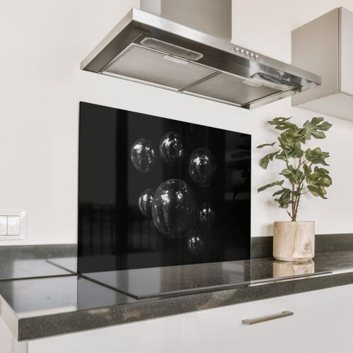 Salpicaderos de cocina - Bolas de discoteca - Minimalista - Negro