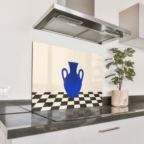Salpicaderos de cocina - Jarrón - Azul - Bloqueado - Moderno