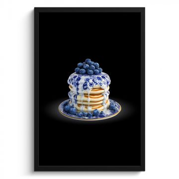Cuadros enmarcados - Tortitas - Arándanos - Plato