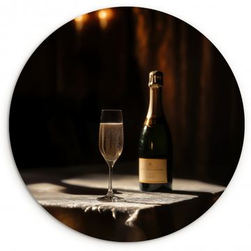 Cuadro redondo - Prosecco - Burbujas - Atmósfera - Licor
