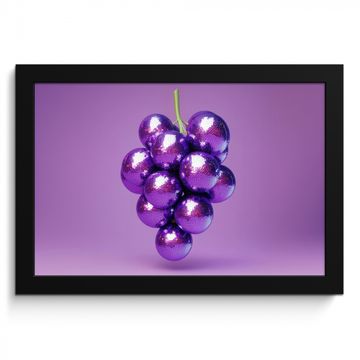 Cuadros enmarcados - Uva - Disco - Purpurina - Morado