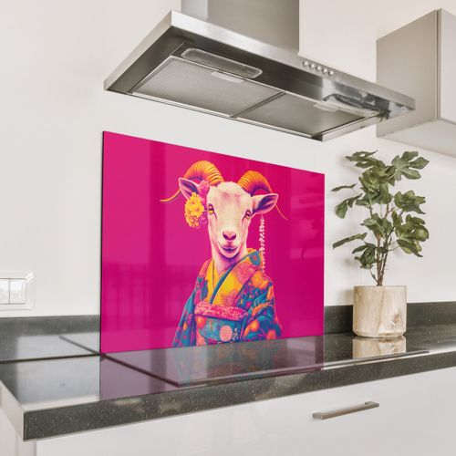 Salpicaderos de cocina - Cabra - Cuernos - Kimono - Colorido