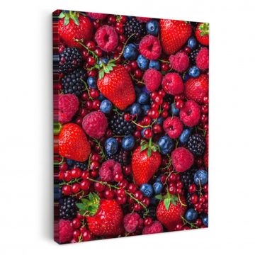 Lienzos decorativos - Mezcla de arándanos y fresas