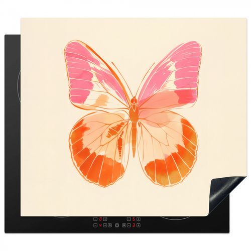 Protector de placa de induccion - Naranja - Mariposa - Minimalista