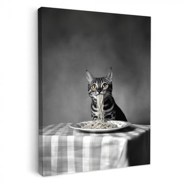 Lienzos decorativos - Bengala - Gato - Mantel - Negro - Blanco - Animal