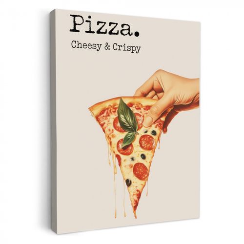 Lienzos decorativos - Pizza - Queso - Pepperoni