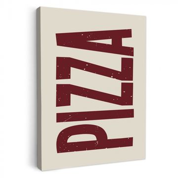 Lienzos decorativos - Pizza - Vintage - Decoración - Japandi