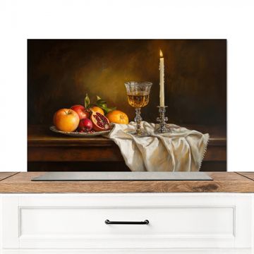 Salpicaderos de cocina - Fruta - Bodegón - Vino - Vela