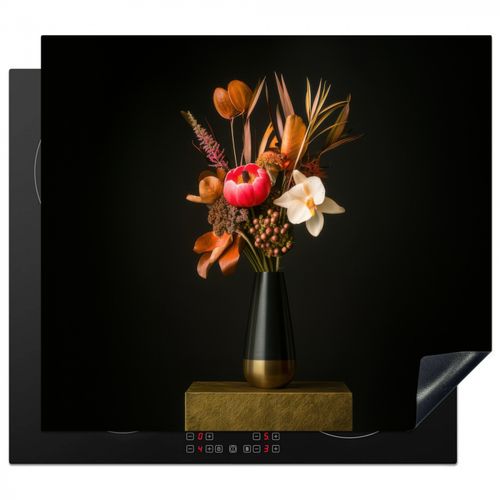 Protector de placa de induccion - Bouquet - Naranja - Oro - florero