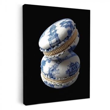 Lienzos decorativos - Alimentación - Macarrones - Azul de Delft - Galletas