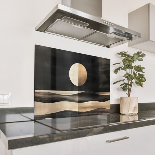 Salpicaderos de cocina - Luna - Círculo - Oro