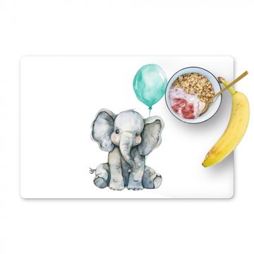 Salvamanteles - Elefante - Bebé - Animales - Globo azul