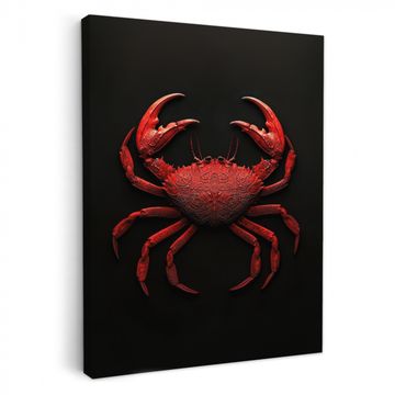Lienzos decorativos - Cangrejo - Rojo - Pescado - Crustáceos