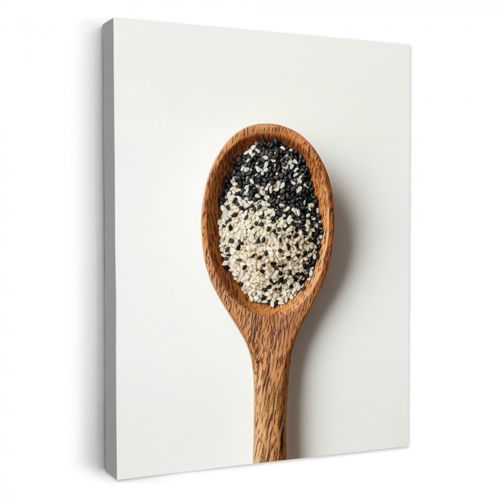 Lienzos decorativos - Cuchara - Sésamo - Blanco