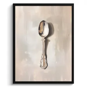Cuadros enmarcados - Cuchara - Pintura - Plata