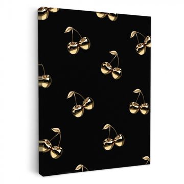 Lienzos decorativos - Patrón - Cerezo - Oro - Cromo