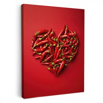 Lienzos decorativos - Pimientos - Rojos - Corazón