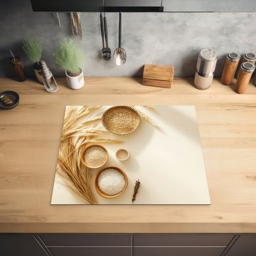Protector de inducción - Cereales - Madera - Cuenco - Beige