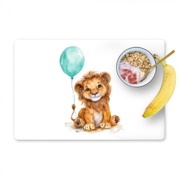 Salvamanteles - León - Bebé animal - Globo azul