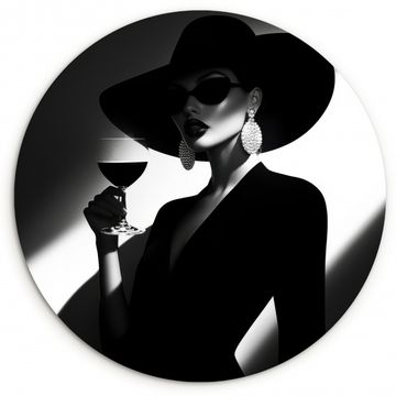 Cuadro redondo - Mujer - Vino - Chic
