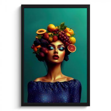 Cuadros enmarcados - Mujer - Tocada - Tropical - Fruta - Uvas