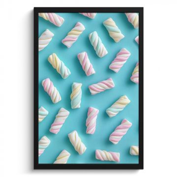 Cuadros enmarcados - Tocino - Pastel - Caramelo - Azul