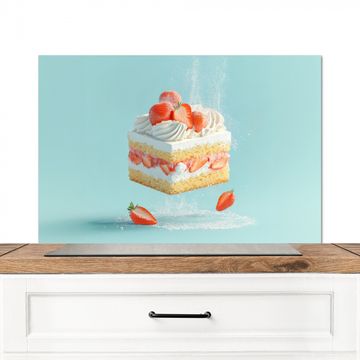 Salpicaderos de cocina - Nata montada - Tarta - Azul - Alimentos
