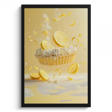 Cuadros enmarcados - Limón - Pastel - Comida - Amarillo