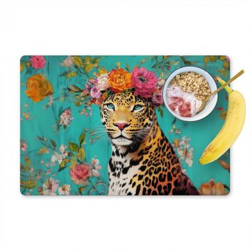 Salvamanteles - Leopardo - Flores - Corona
