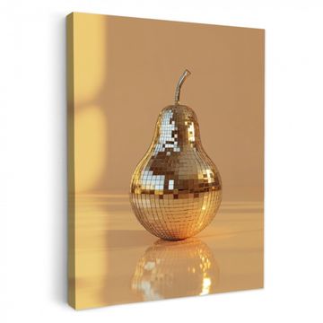 Lienzos decorativos - Oro - Disco - Purpurina - Pera