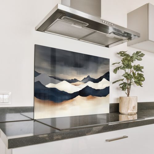 Salpicaderos de cocina - Montañas - Azul oscuro - Paisaje