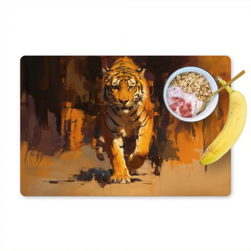 Tigre - Pintado - Naranja - Pinceladas