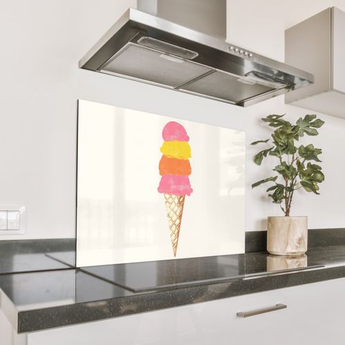 Salpicaderos de cocina - Pala de helado - Cuernos - Ilustración - Minimalista
