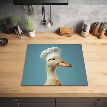 Protector de inducción - Pato - Gorro de cocinero - Lindo - Ave
