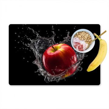 Salvamanteles - Manzana - Rojo - Agua - Negro - Fruta