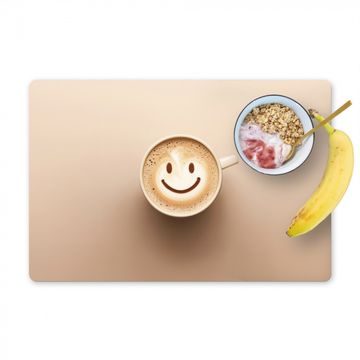 Salvamanteles - Café - Espuma de leche - Sonrisa - Beige