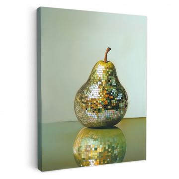 Lienzos decorativos - Fruta - Disco - Arte - Purpurina
