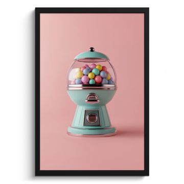 Cuadros enmarcados - Chicle - Retro - Caramelo - Rosa