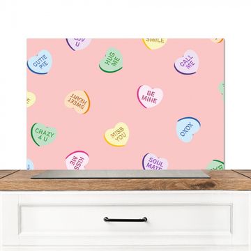 Salpicaderos de cocina - Corazón - Caramelo - Pastel - Texto