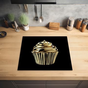 Protector de inducción - Cupcake - Comida - Oro - Negro