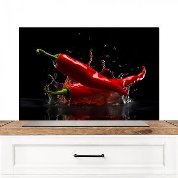 Salpicaderos de cocina - Pimiento - Rojo - Negro - Agua - Vegetal